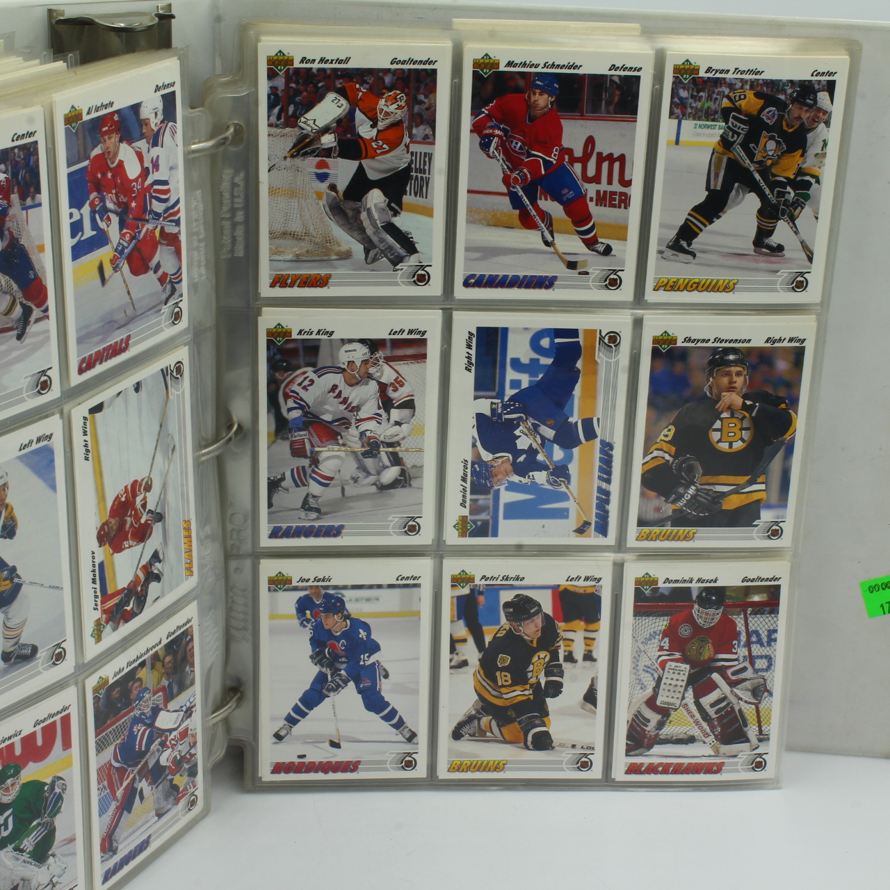 Cards, 1991 Upper Deck NHL Hockey Album, Appx 500 Cards